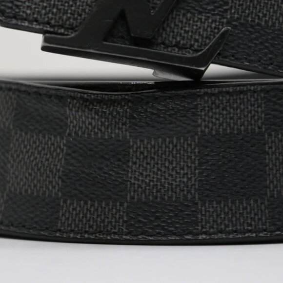 Louis Vuitton Belt Initiales Damier Graphite Black/Grey M9808 Size 90/36 US - Picture 12 of 14